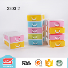 novo design colorido top qualidade plástico pp mini caixa de organizador de maquiagem com gaveta